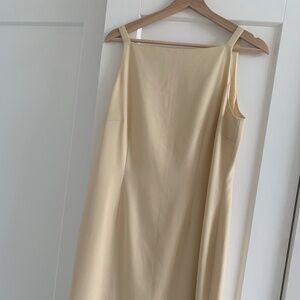 Butter yellow Laura Ashley shift dress